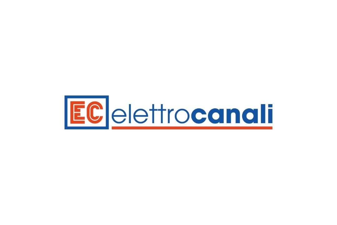 Elettrocanali logo in orange and blue