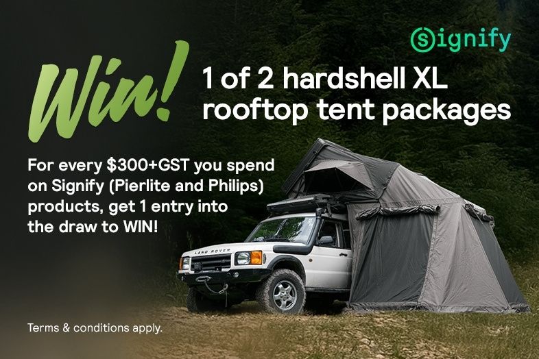 Vehicle with rooftop tent attached