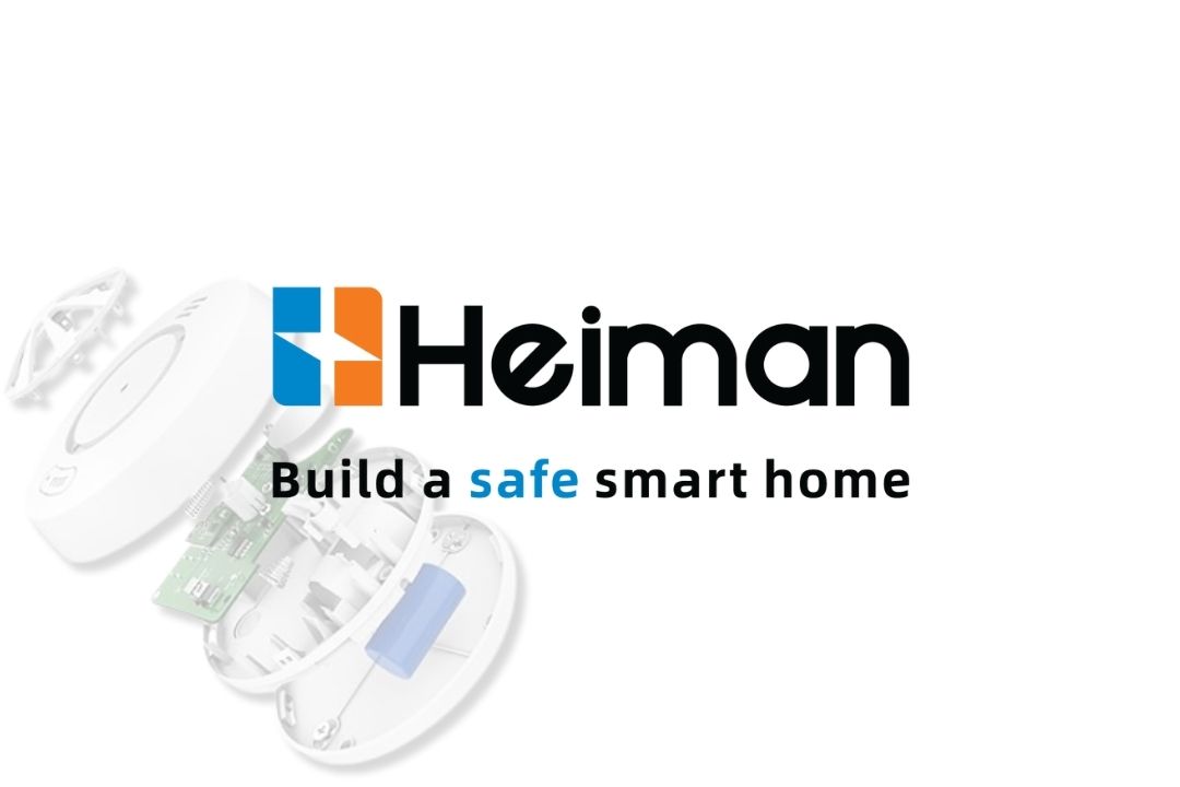Heiman logo with smoke detector