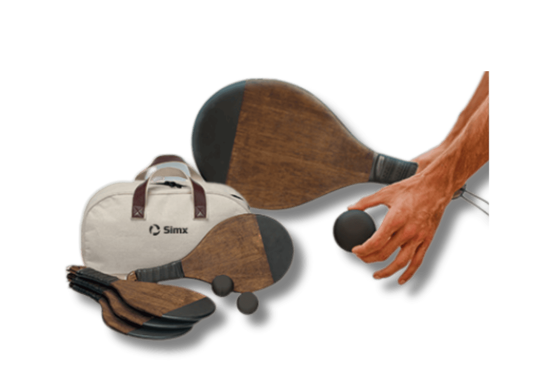 Simx branded paddle ball set